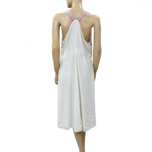 Odd Molly Anthropologie Embroidered White Dress Racerback Resort L- 4 NEW 209182 - Picture 3 of 4
